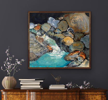 Netta Thompson, Little Stream,  Mixed Media on Canvas