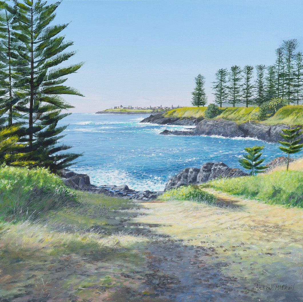 Andrew McPhail, Looking South over Storm Bay, Acrylic on Canvas