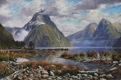 Daniel Beresford, Milford Sound, Oil on Canvas Panel