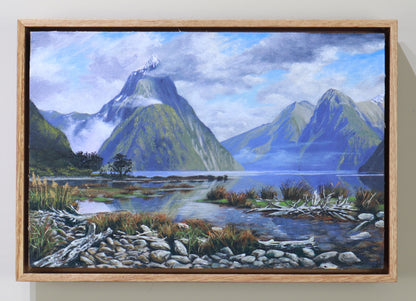 Daniel Beresford, Milford Sound, Oil on Canvas Panel
