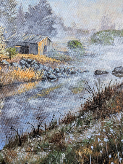 Daniel Beresford, Misty Morning, Oil on Canvas Panel