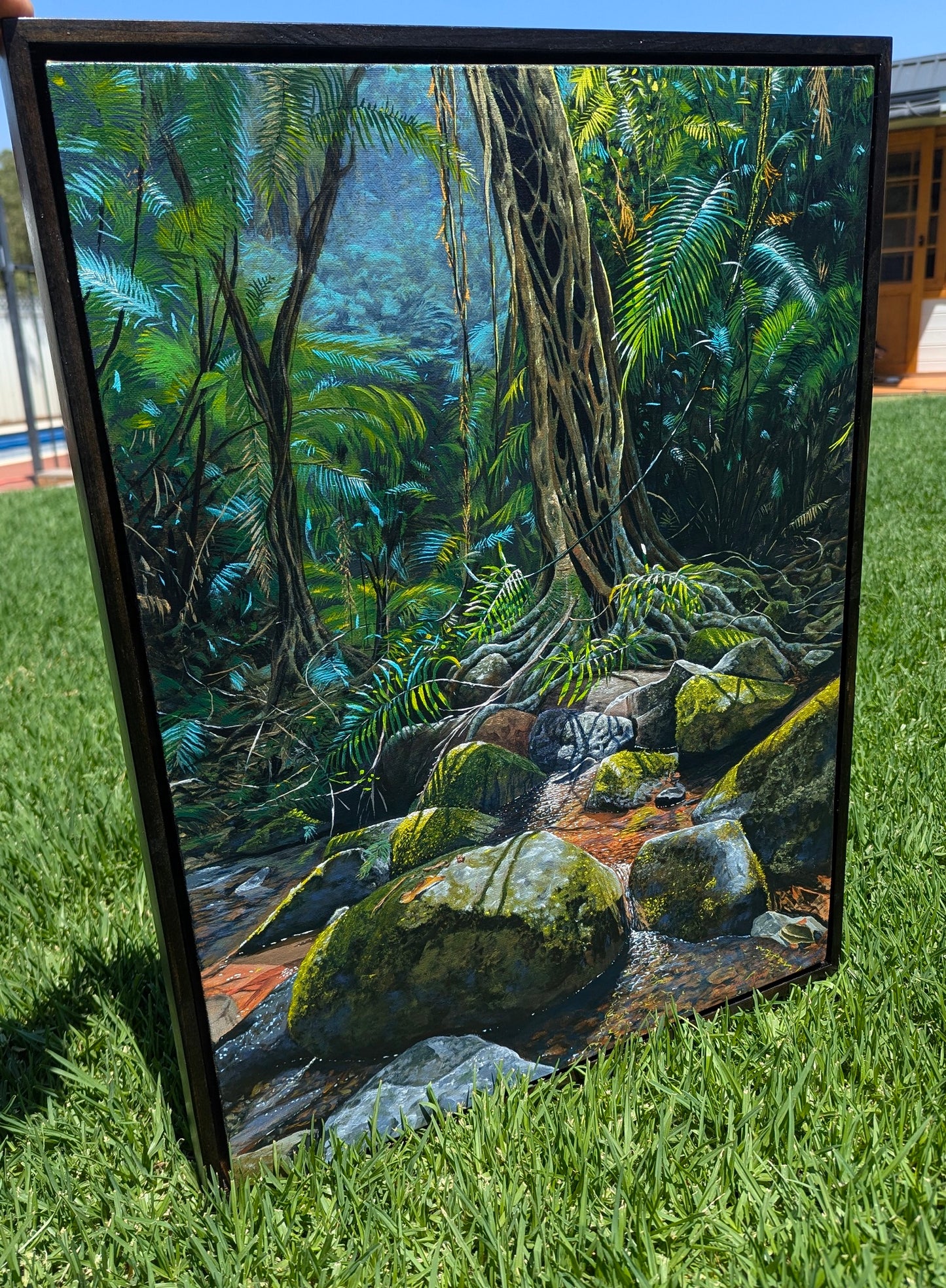 Daniel Beresford, Mossy Forest, Oil on Linen