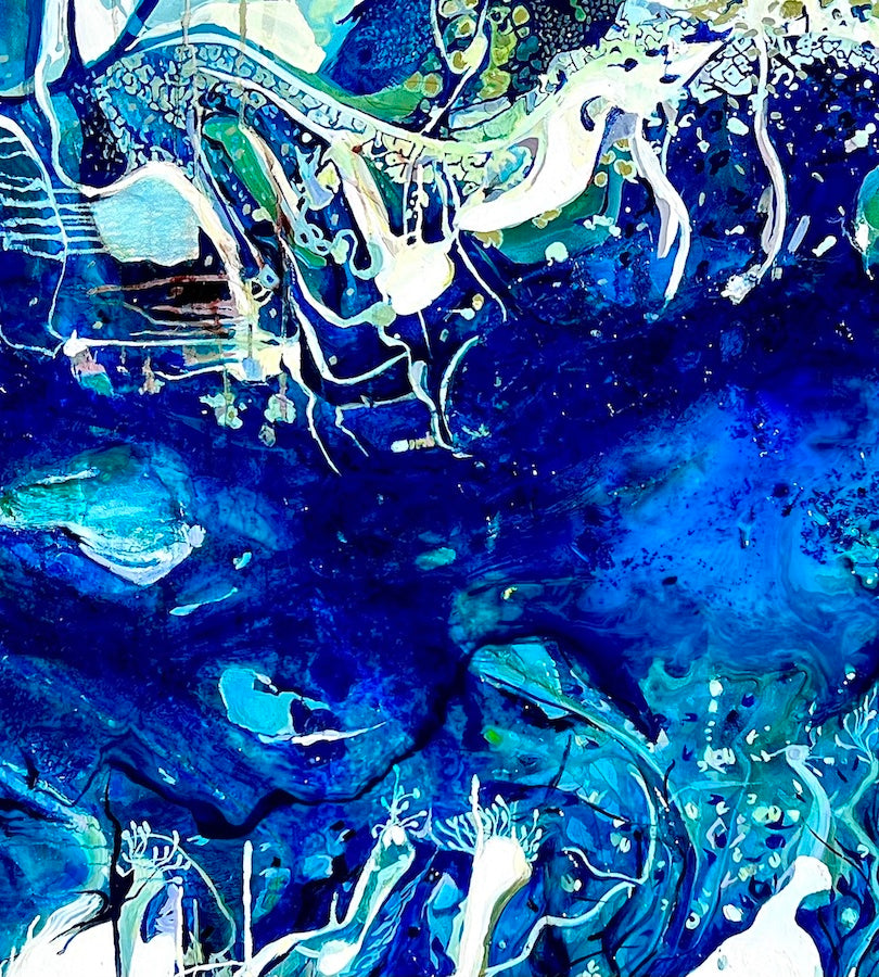 Alisa Beak, Murmuring Shores, Oil and Mixed Medium on Canvas