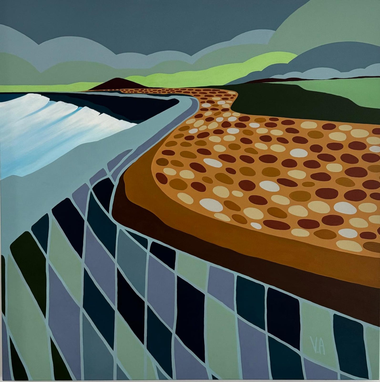 Vanessa Anderson, Living on the Mile, Acrylic & Oil on Canvas