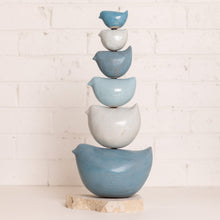 Load image into Gallery viewer, Shellie Christian, Bluey Bird Totem, Ceramic Sculpture
