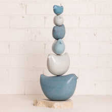 Load image into Gallery viewer, Shellie Christian, Bluey Bird Totem, Ceramic Sculpture
