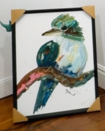 Kerry Bruce, Kookaburra , Acrylic on 500gsm Art Paper
