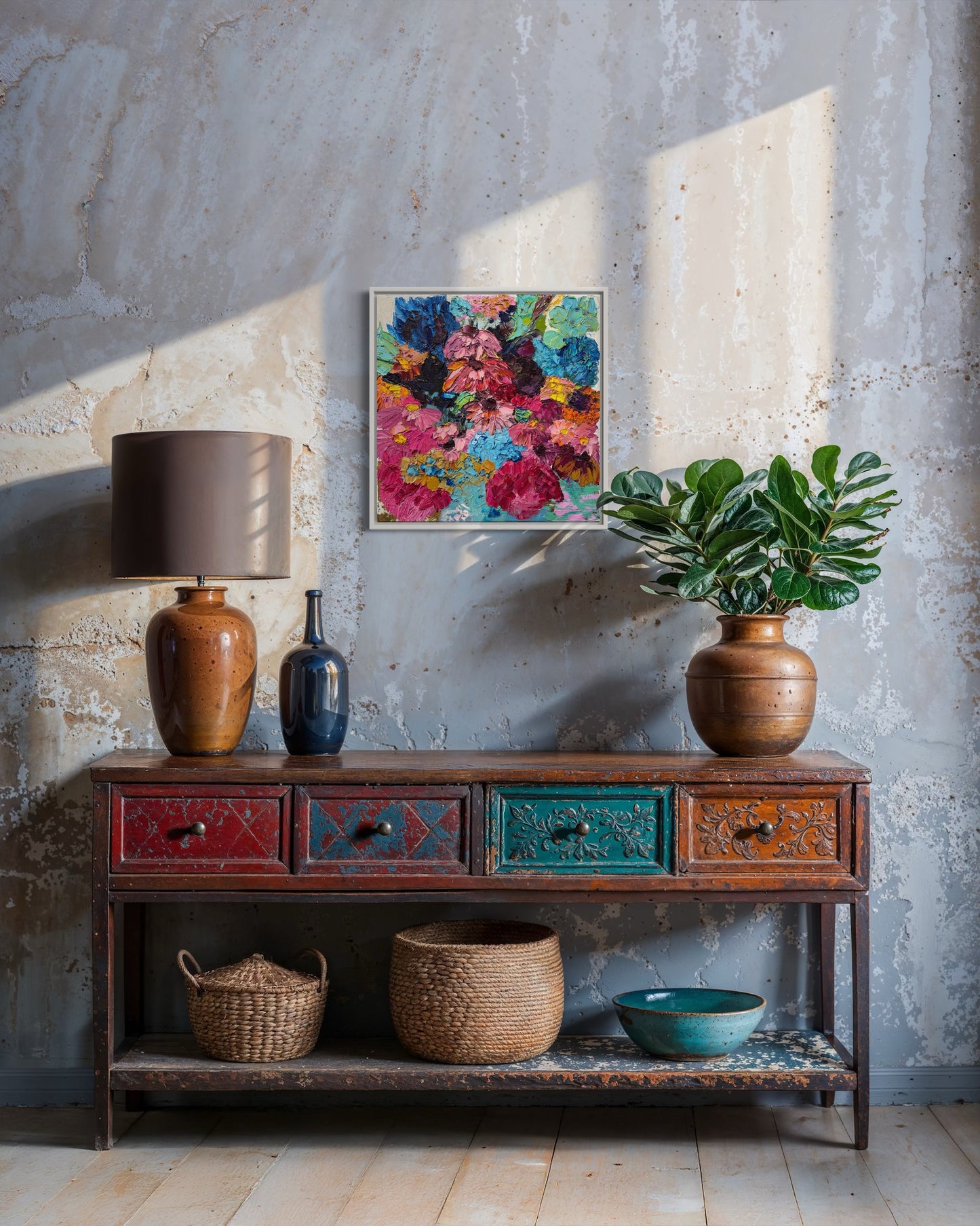 Kerry Bruce, Petal Power, Oil on Canvas