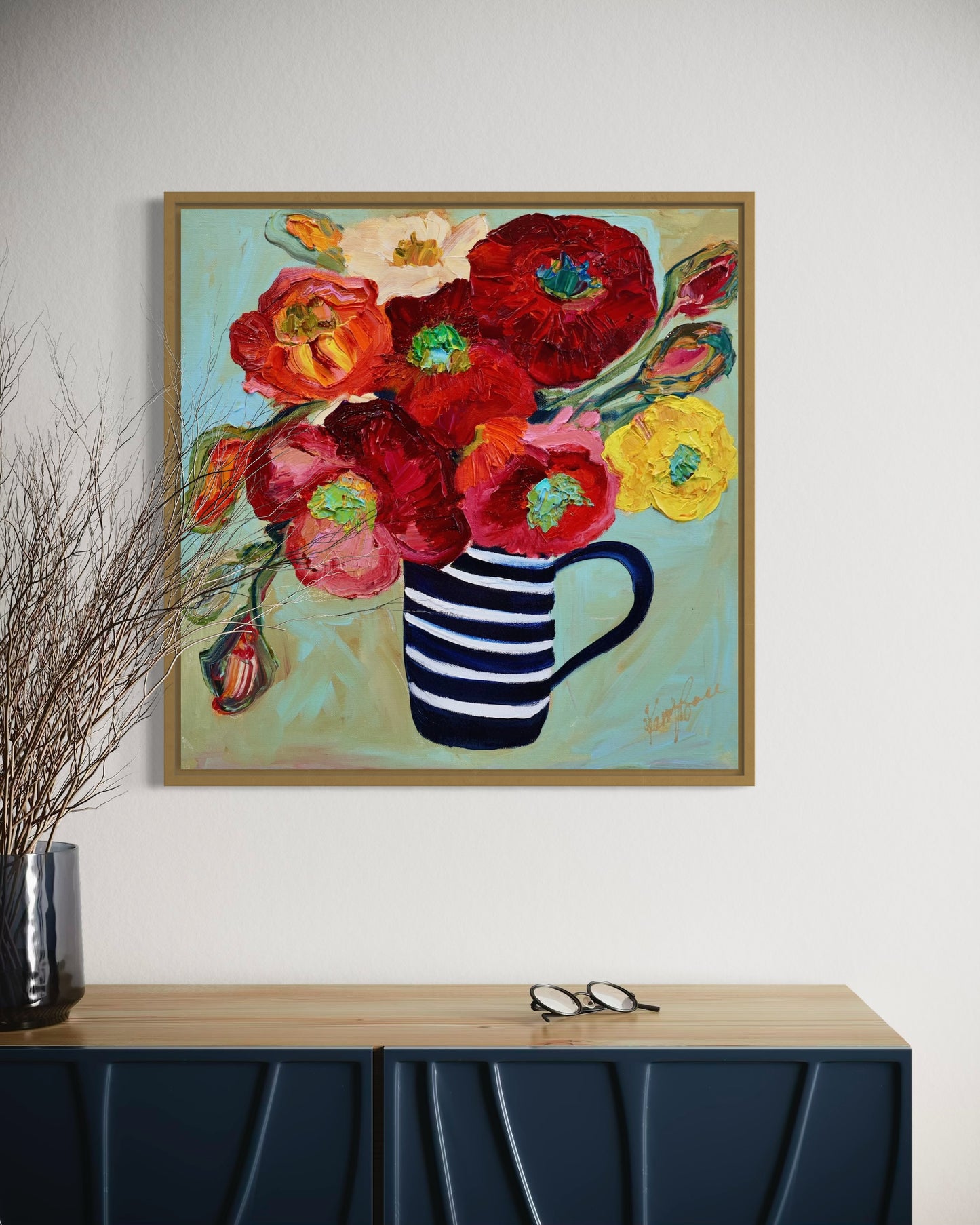 Kerry Bruce, I Love Poppies , Oil on Canvas board