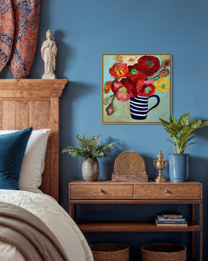 Kerry Bruce, I Love Poppies , Oil on Canvas board