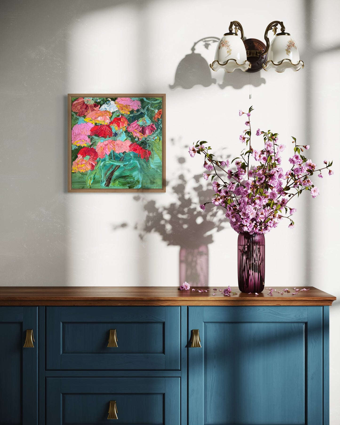Kerry Bruce, Gum Blossoms Petite, Oil on Canvas Board