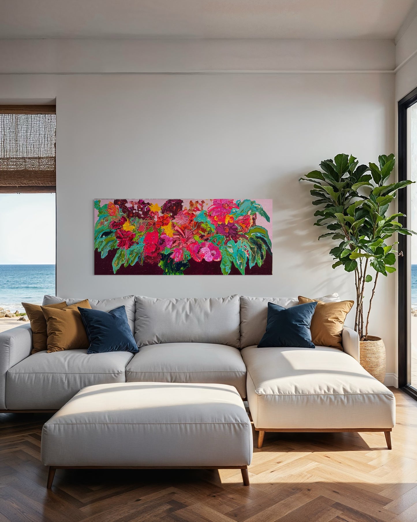 Kerry Bruce, Gala of Blooms, Acrylic on Canvas