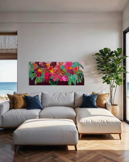 Kerry Bruce, Gala of Blooms, Acrylic on Canvas