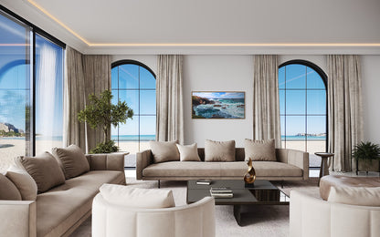 Daniel Beresford, Migration at Brooms head, Oil on Canvas