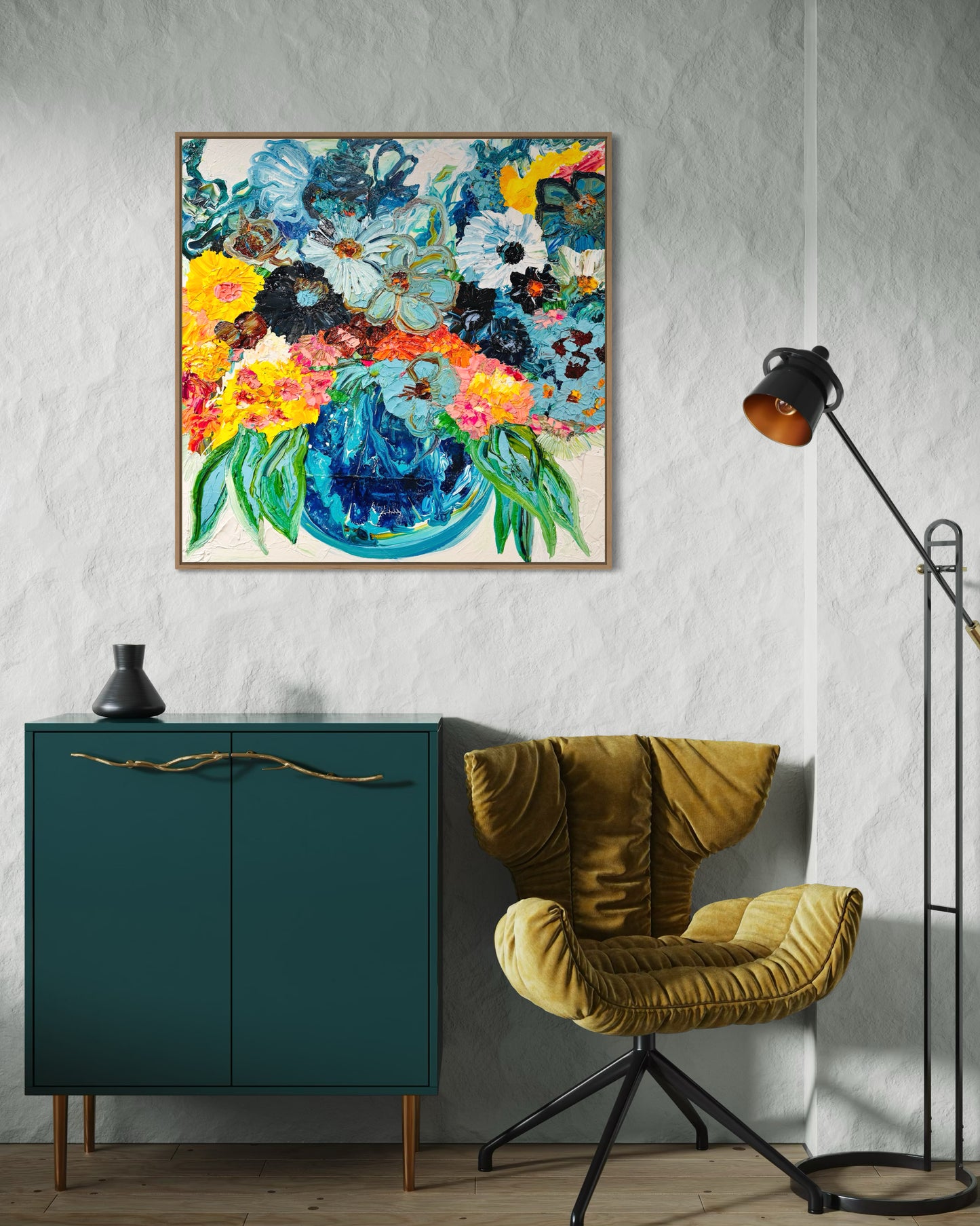 Kerry Bruce, Boston Blues, Acrylic on Canvas