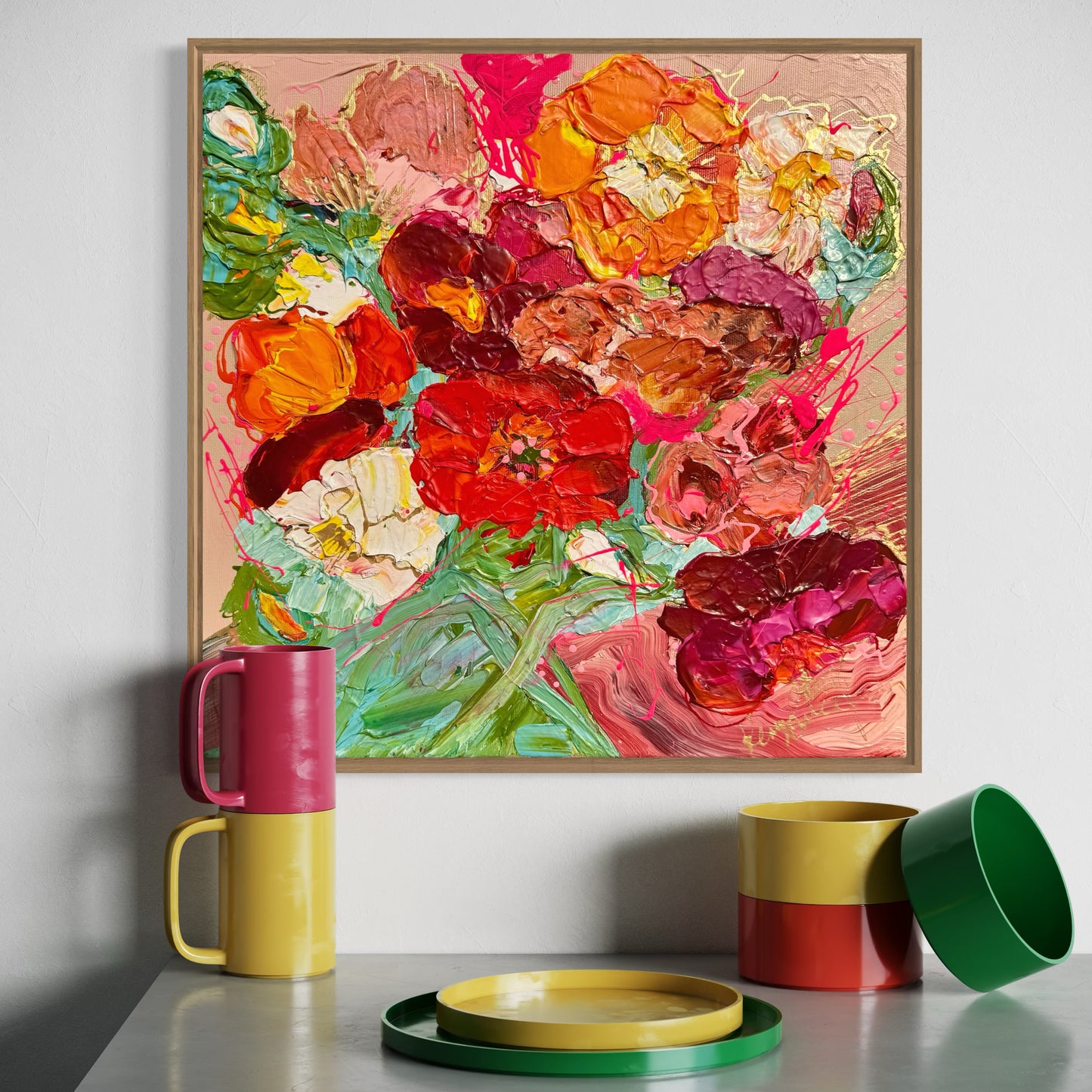 Kerry Bruce, Blooms , Acrylic on Canvas