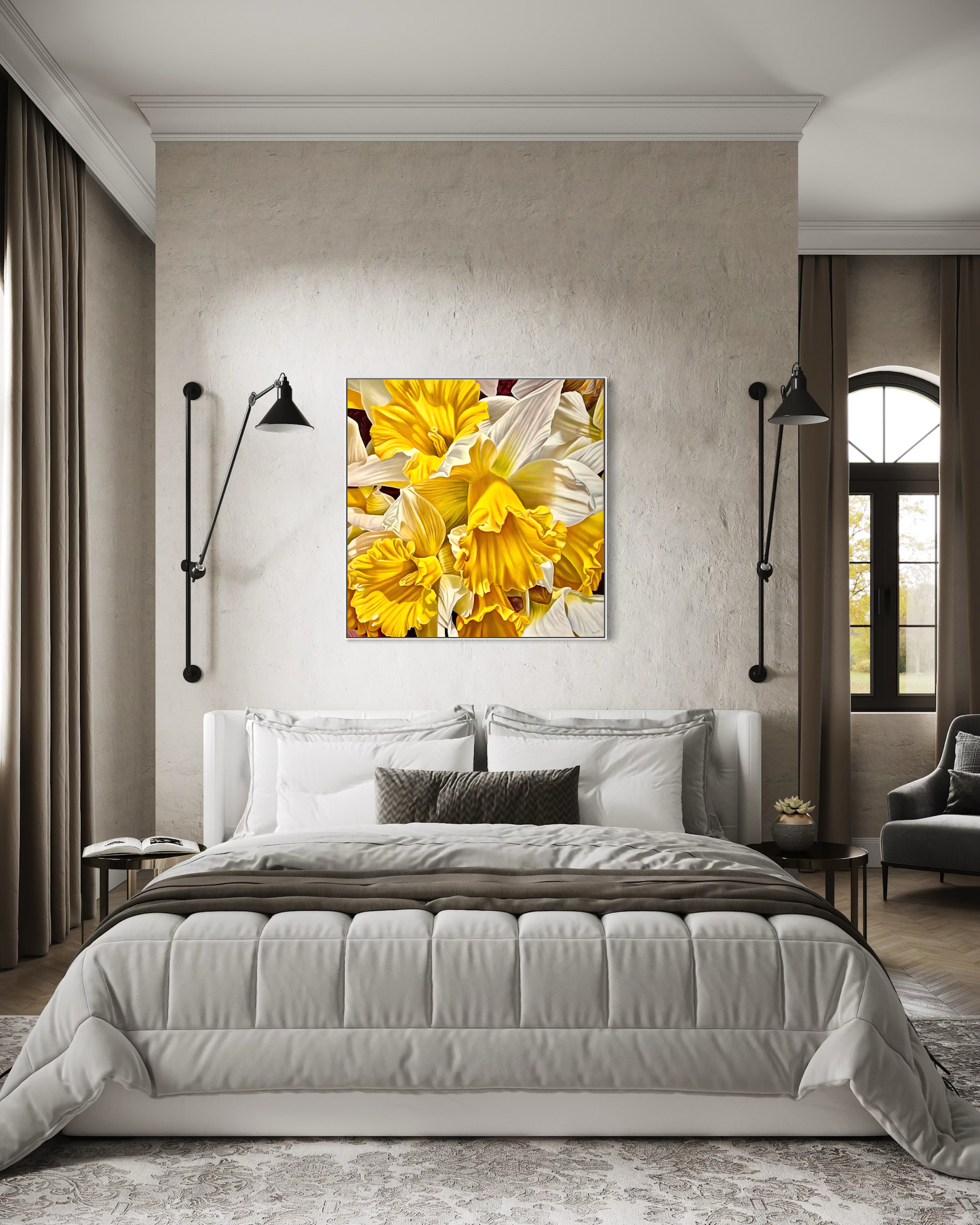 Jen Tucker, Essence of Spring, Oil on Canvas, white Oak Frame