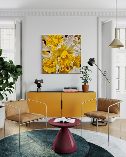 Jen Tucker, Essence of Spring, Oil on Canvas, white Oak Frame