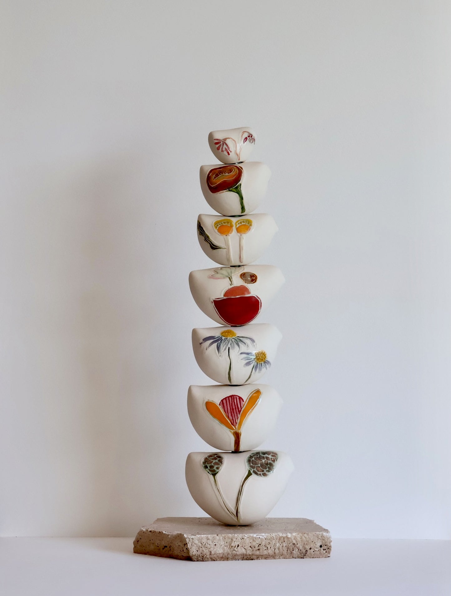 Shellie Christian, Stories that take Shape -Art Totem - Hand sculpted art vessel