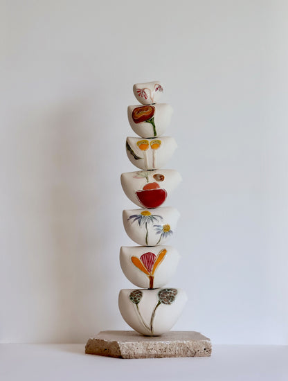 Shellie Christian, Stories that take Shape -Art Totem - Hand sculpted art vessel