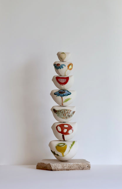 Shellie Christian, Stories that take Shape -Art Totem - Hand sculpted art vessel