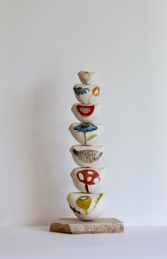 Shellie Christian, Stories that take Shape -Art Totem - Hand sculpted art vessel