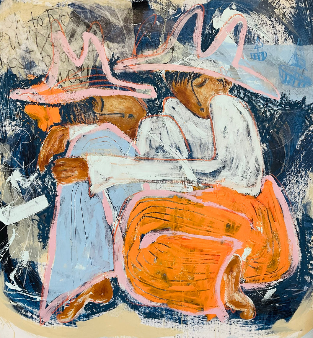 Pav Spencer,  Stormy Weather With You  Mixed Media on Canvas