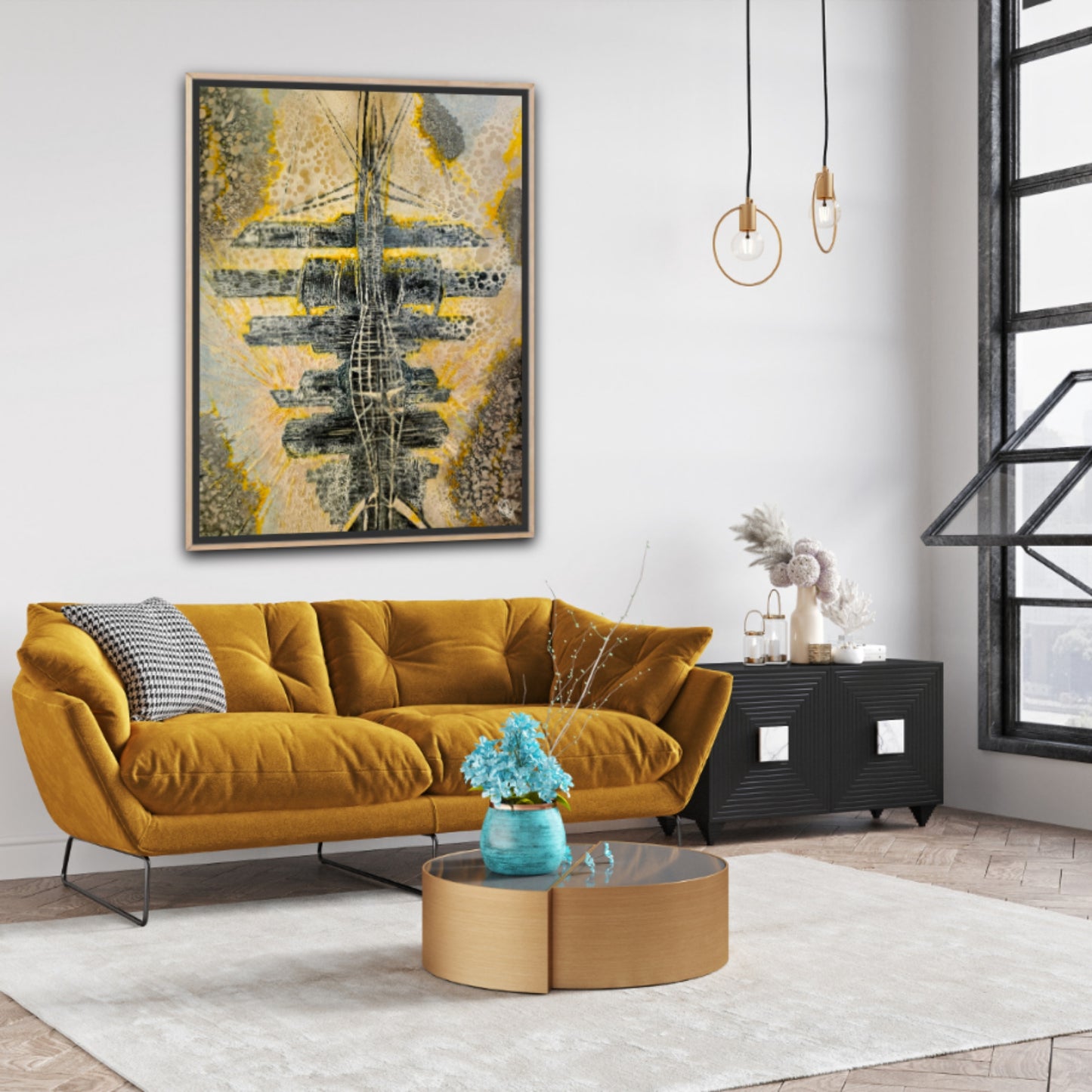 Jennifer Luck, Sunburst Cleanse, Oil on Canvas