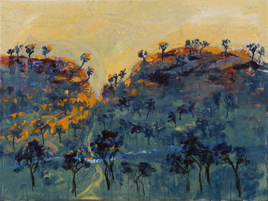 Netta Thompson, Through the Valley, Mixed Media on Canvas