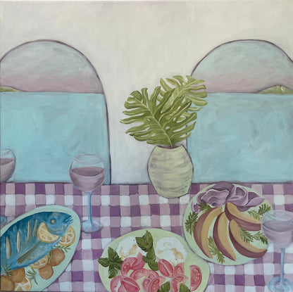Carmel McCarney, The Long Lunch, Acrylic on Canvas