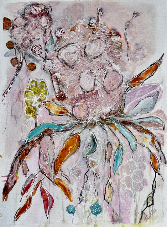 Shellie Christian, Banksia, Mixed Media on Paper WAS $1100 NOW $880