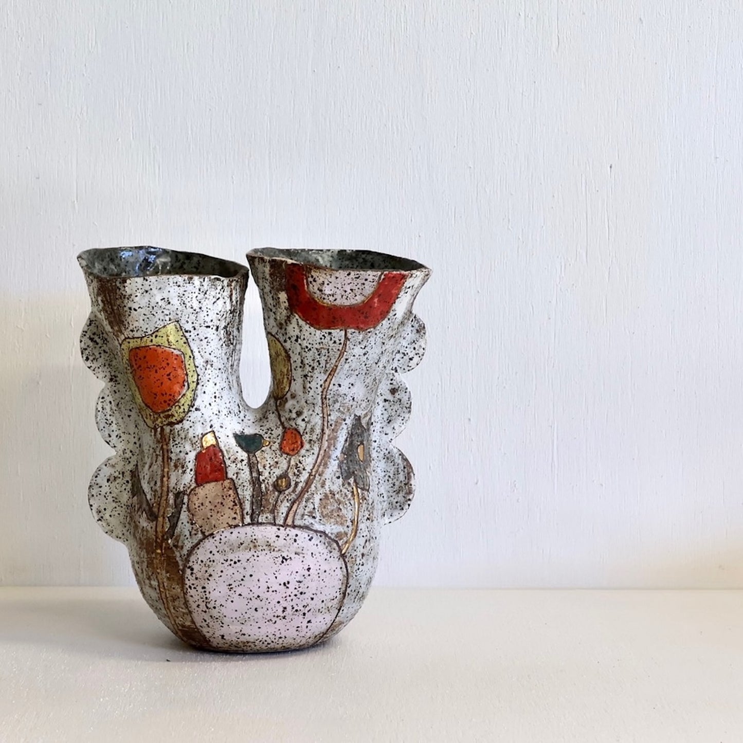 Shellie Christian, Drawn in Clay - Hand sculpted in Buff Raku