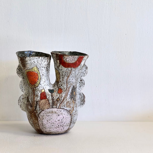 Shellie Christian, Drawn in Clay - Hand sculpted in Buff Raku