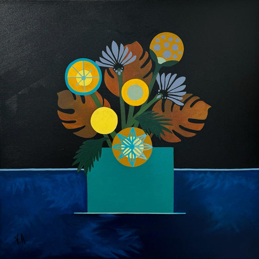 Vanessa Anderson, Blooms, Acrylic & Oil on Canvas