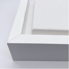 Load image into Gallery viewer, White timber float frame.
