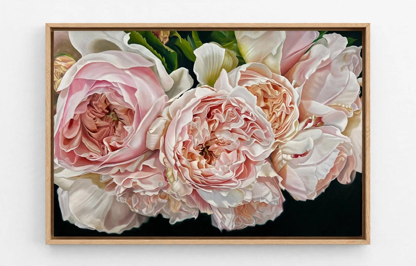Jen Tucker, Forever in Bloom, Oil on Linen, Oak Float Frame