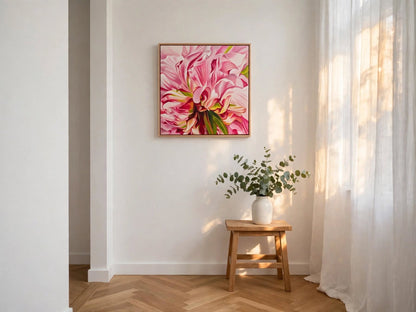 Jen Tucker, Morning Light, Oil on Canvas,  Oak Float Frame