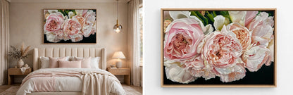 Jen Tucker, Forever in Bloom, Oil on Linen, Oak Float Frame