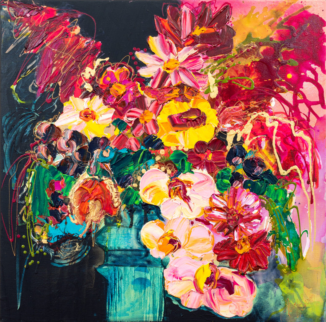 Kerry Bruce, Orchid Spray, Acrylic on Canvas