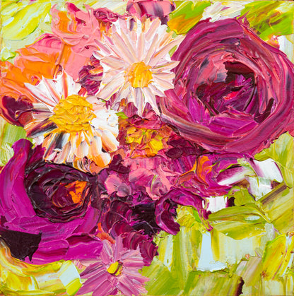 Kerry Bruce, Daisy Dance, Acrylic on canvas