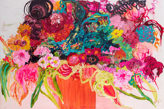 Kerry Bruce, Amber Splash, Acrylic on Canvas