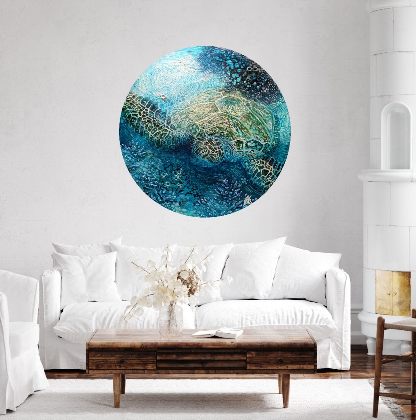 Jennifer Luck, Sea Life Differently, Oil on Canvas