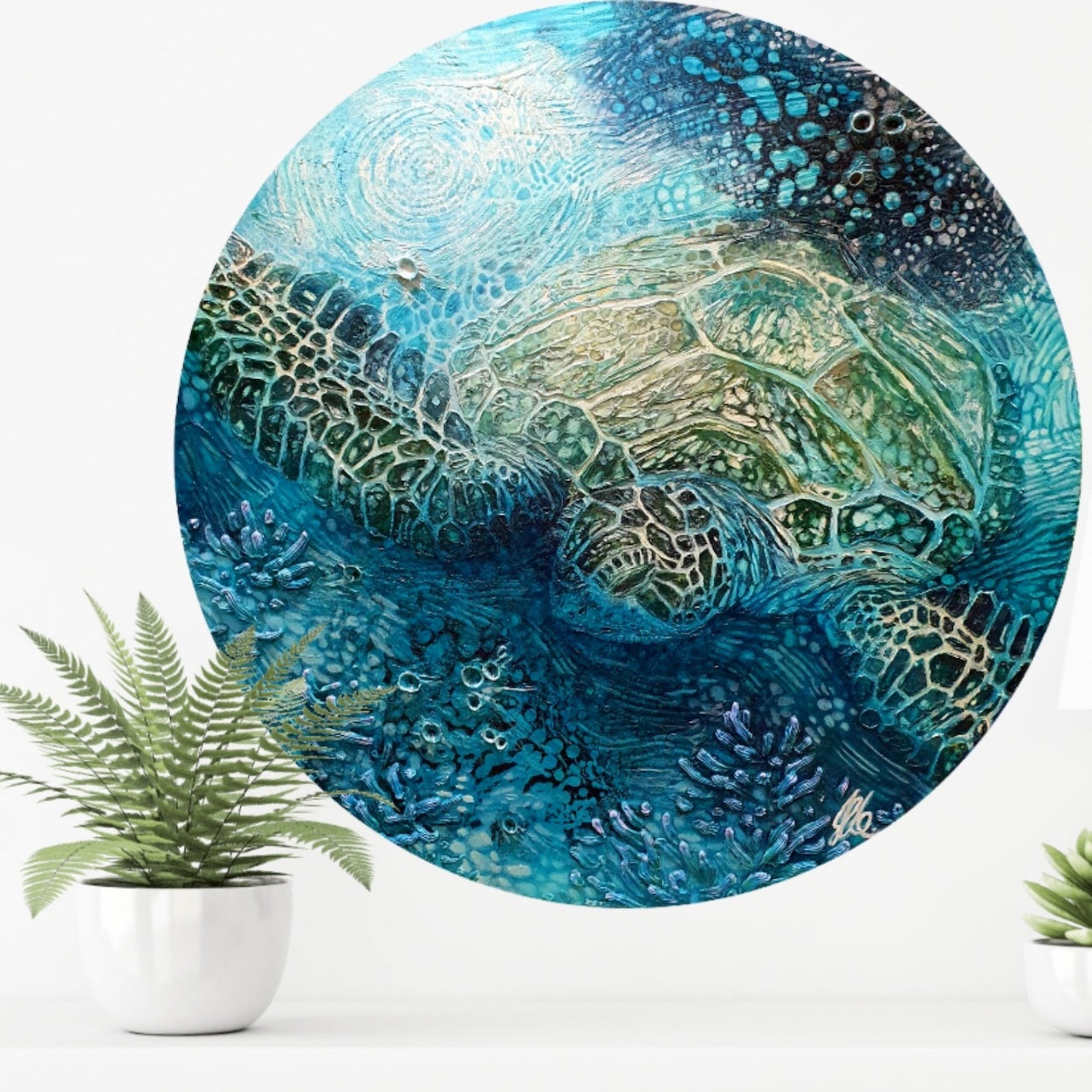 Jennifer Luck, Sea Life Differently, Oil on Canvas