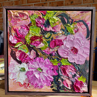 Kerry Bruce, Camelia Crush, Acrylic on Canvas