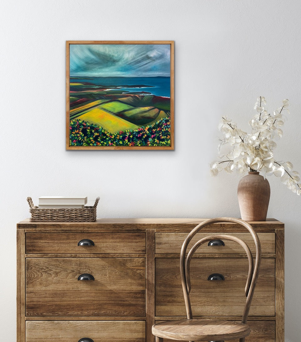 Vanessa Anderson, Fields of Gold, Acrylic and Oil on Canvas