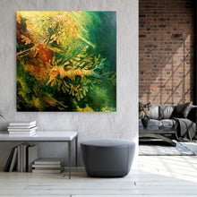 Load image into Gallery viewer, Jennifer Luck, Leafy Dragon Drift, Oil on Canvas
