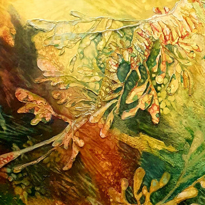 Jennifer Luck, Leafy Dragon Drift, Oil on Canvas