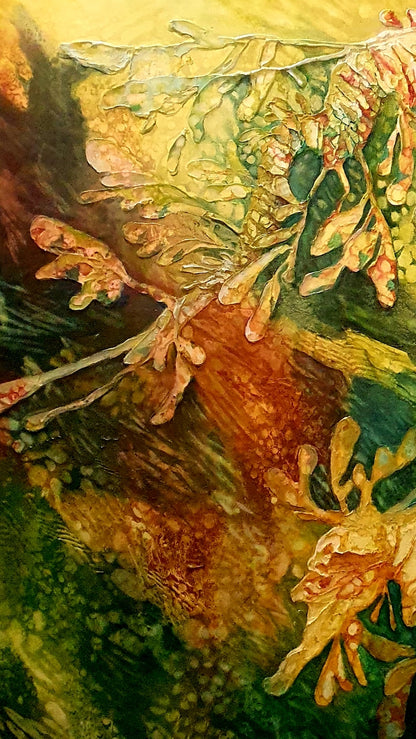 Jennifer Luck, Leafy Dragon Drift, Oil on Canvas