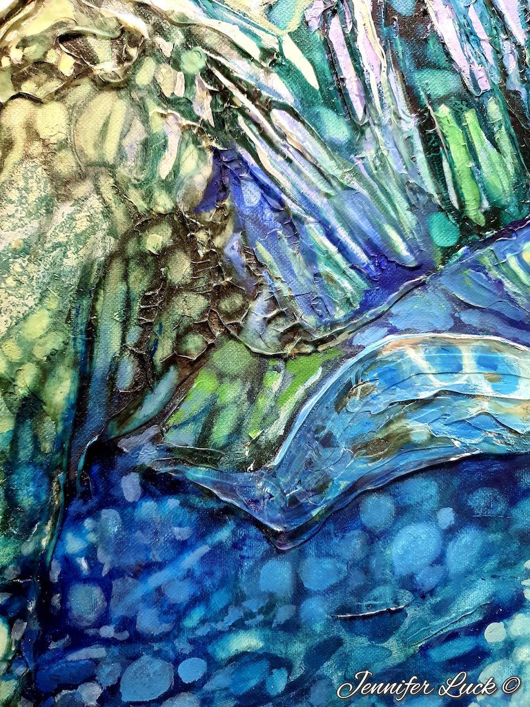 Jennifer Luck, Chameleon of the Sea, Oil on Canvas