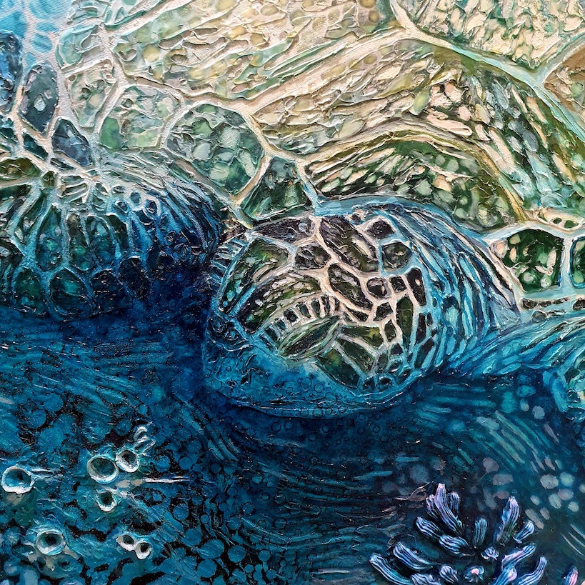 Jennifer Luck, Sea Life Differently, Oil on Canvas